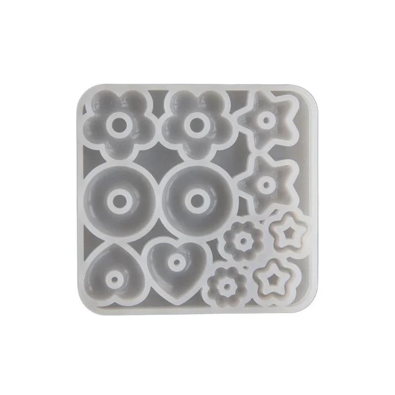 

Multifuntional Jewelry Molds 3D Pendant Earrings Resin Molds DIY Rings Star Love Flower Garlands Shape Earrings Silicone Molds