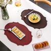 PVC Place Mats Kitchen Dining Table Mats Steak Pad Anti-scalding Insulation Pads INS Style Oval Shaped for Home Kitchen