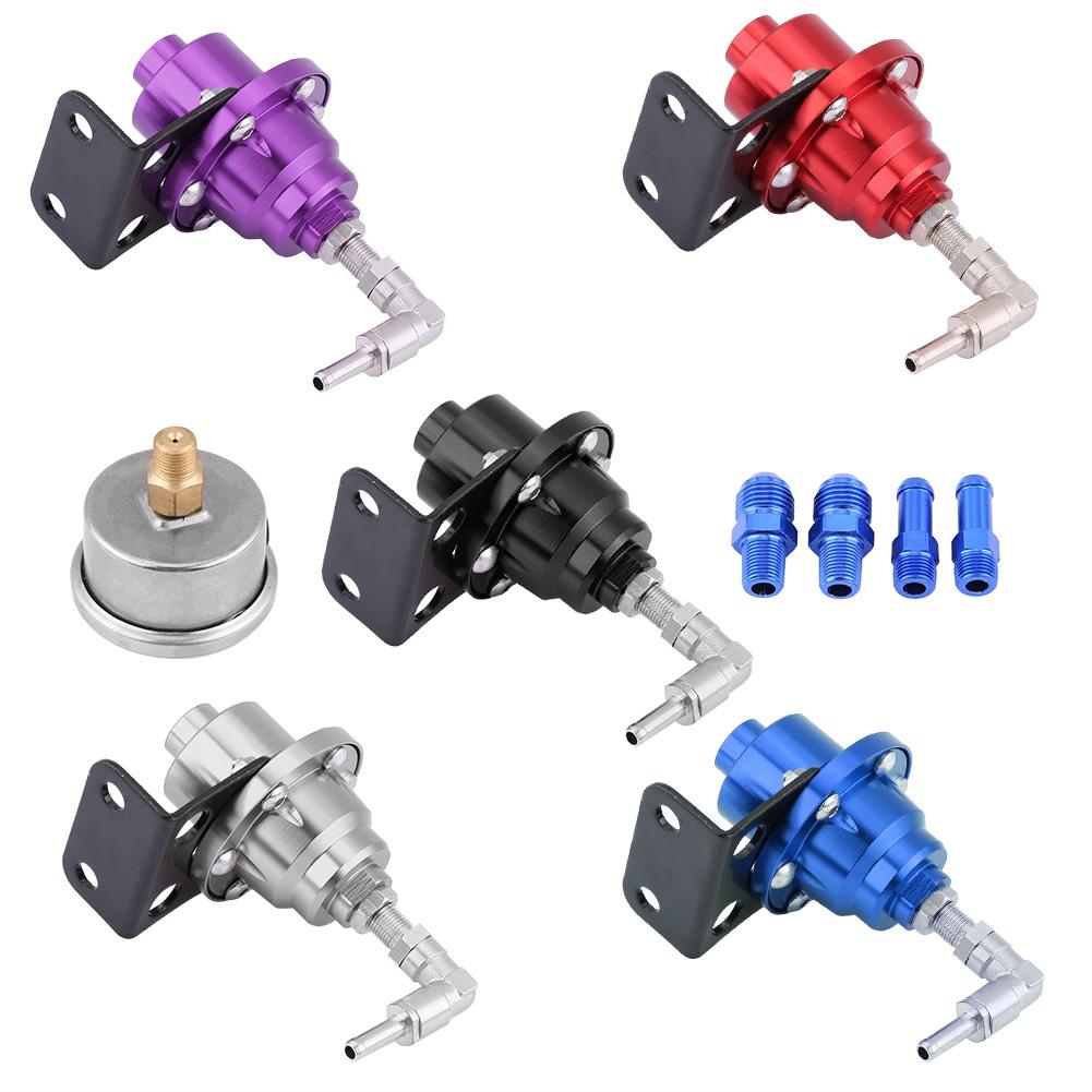  Aluminum Car 160psi Adjustable 1: 1 Fuel Pressure Regulator Oil Gauge Kit