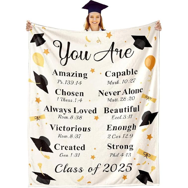 2025 Graduation Gifts for Him Her, 2025 Graduation Throw Blankets, Senior Blanket 2025, Class of 2025 Gifts Bulk, 2025 Graduation Decorations, Best 40*50