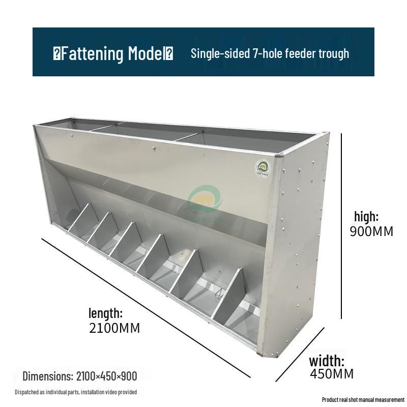 Free Shipping Stainless Steel Double-Sided Pig Feeder Trough for Piglets and Fertilizer.