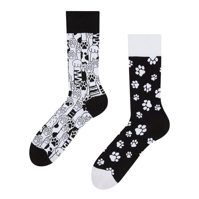 New Fashion Irregular AB Styles Kawaii Unisex Crew Socks Women Men Cotton Novelty Creative Cartoon Socks Gifts