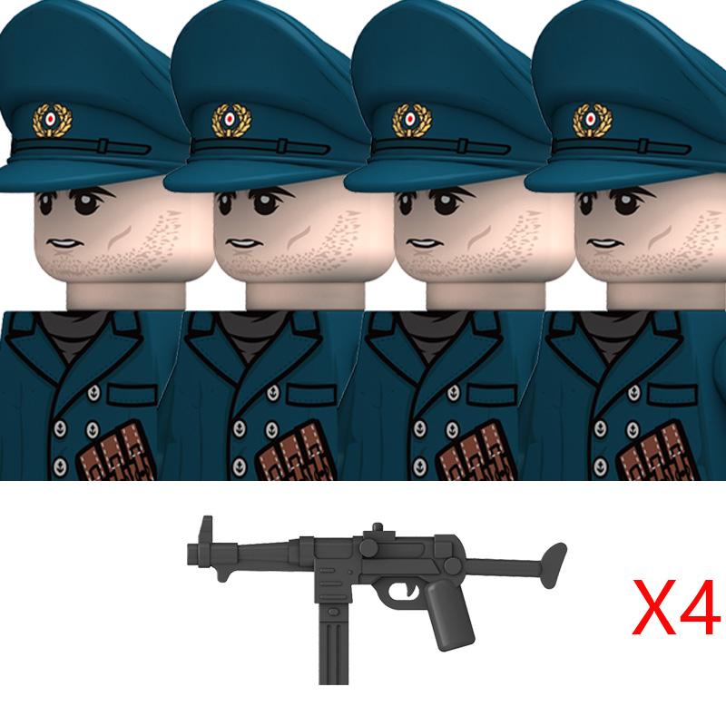 WW2 Military Navy Series Soldier Figures Building Blocks Navy Warrior Bricks Toys Gifts
