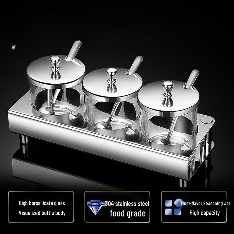 304 Stainless Steel Spice Jar Organizer Set