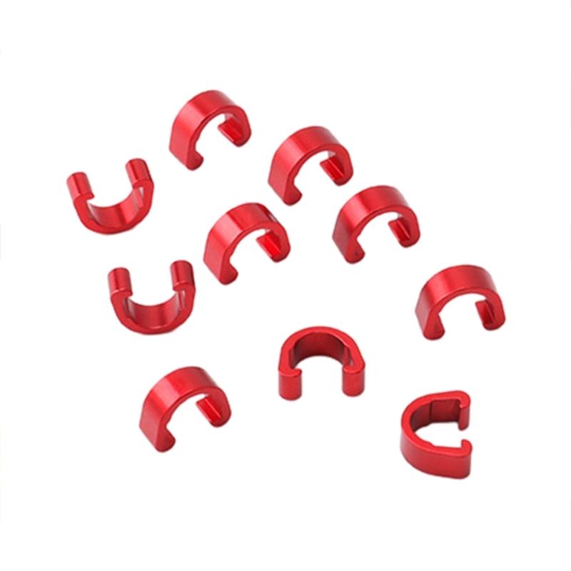 10 szt. Klips do prowadzenia linki hamulcowej roweru ze stopu aluminium C-clip prowadzący linkę hamulcową Klamra prowadząca do roweru górskiego, roweru szosowego