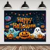 2D Banner 1 piece, Halloween Photo Booth - Ghost and Pumpkin decorations, suitable for party and home decor