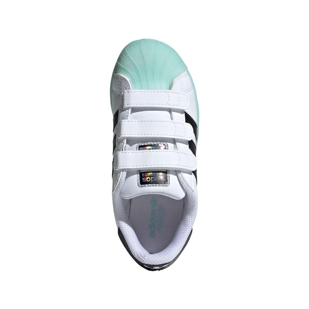 Adidas Superstar CF C LED Lights - White Semi Flash Aqua Kids Sneakers Cloud-White Core-Black IG7004