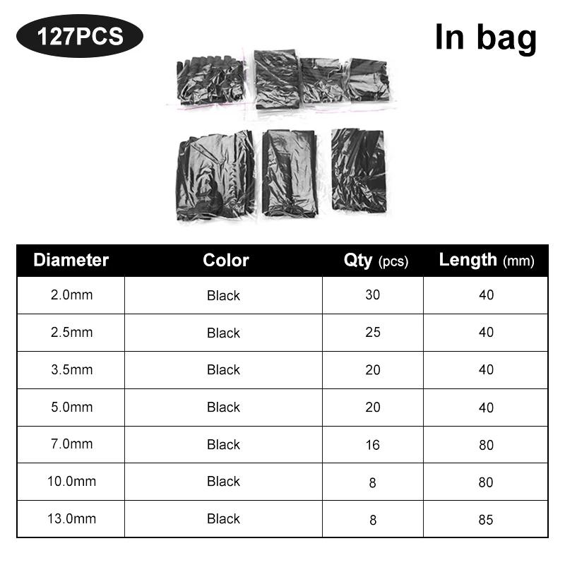 

127/164/328/580/780pcs Polyolefin Thermal Insulation Cable Wire Heat Shrink Tubing Shrinkable 2:1 Wrap Sleeves Tube Assorted Set