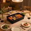 Silicone Air Fryer Liners Set of 2 Nonstick Dual Handle Reusable Baking Trays for Air Fryer Oven Microwave Dishwasher Safe Square Design