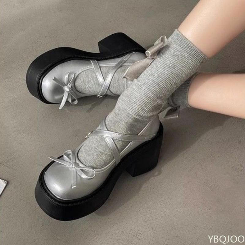 Fashion Trendy Thick Heeled Women's Thick Soled New Mary Jane Design High Heels Single Niche Versatile Small Leather Shoes Zapatos Mujer