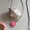 Flower Pendant Charm Necklace for Women Girls Trend Clavicle Chain Choker Chains Holiday Party Jewelry Accessory Gift
