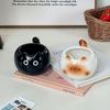 High-value birthday gift, cute Siamese cat ceramic mug, gift box for men, women and sisters and children