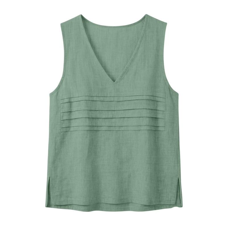 Women S V Neck Sleeveless Loose Casual Summer Top