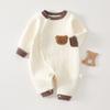 Newborn Infant Quilted Romper Warm Cotton Onesie Autumn Winter Baby Jumpsuit Soft Inner Wear Clothes