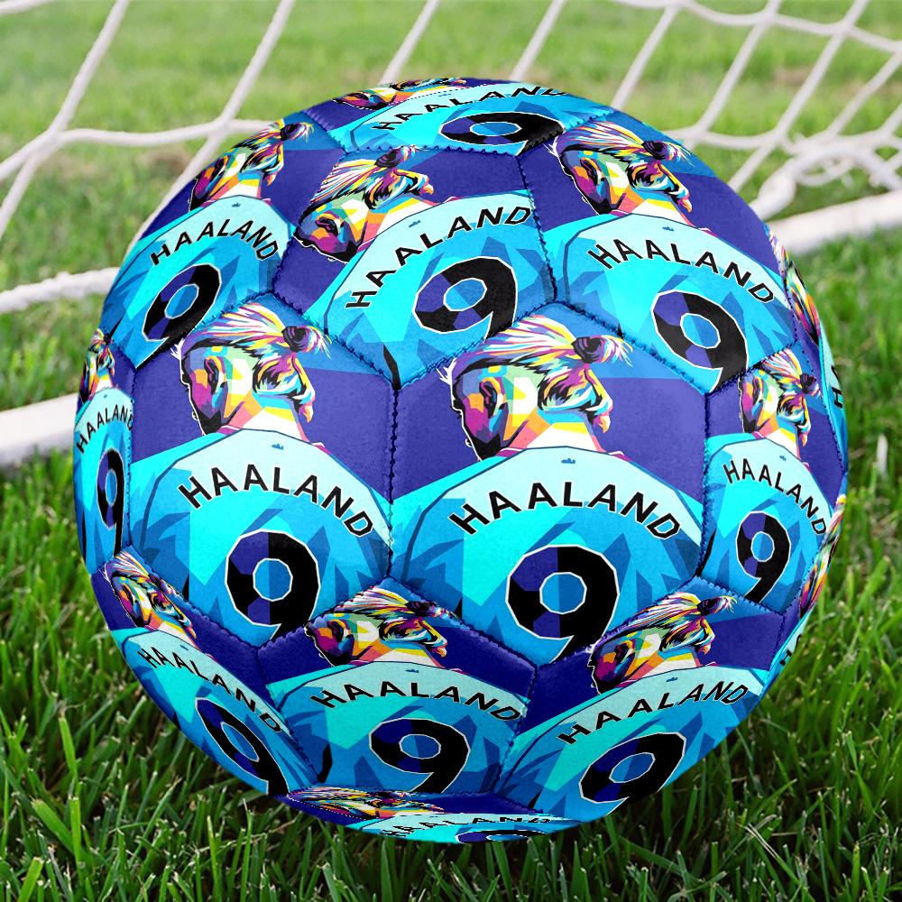 Haaland's Number 9 Journey Size 5 Soccer Balls, High-Quality, Anti-Slip, Protective Football, a Unique Gift Suitable for Birthdays, Christmas