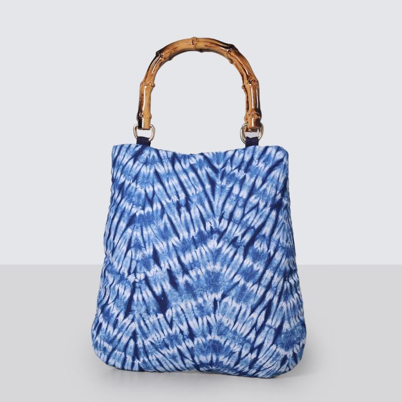 

Винтажная этническая сумка ручной работы с бамбуковой ручкой, вместительная художественная и модная сумка-тоут для женщин, ручная сумка