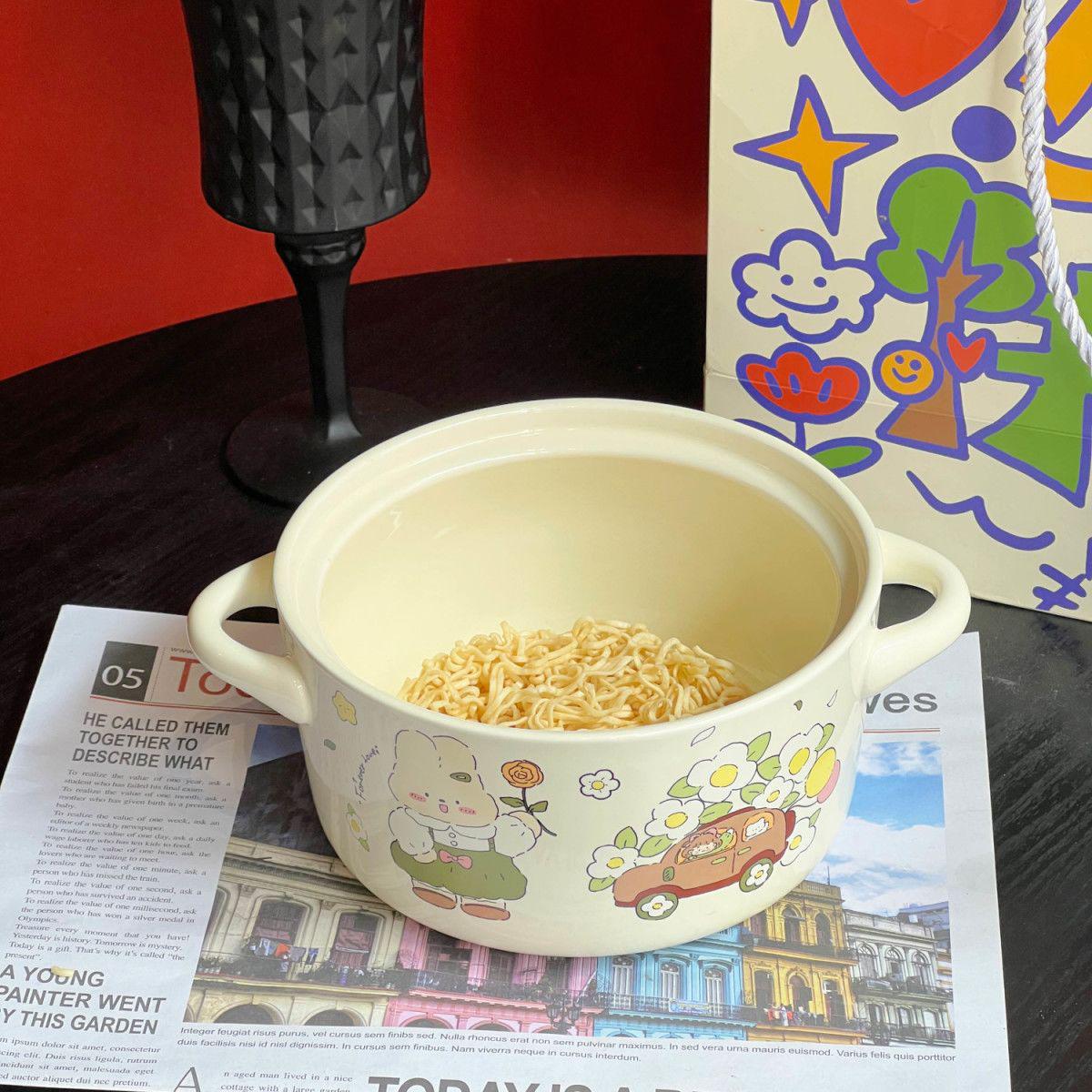 Cute Luosifen Ceramic Salad Bowl - Birthday & Housewarming Gift for Friends