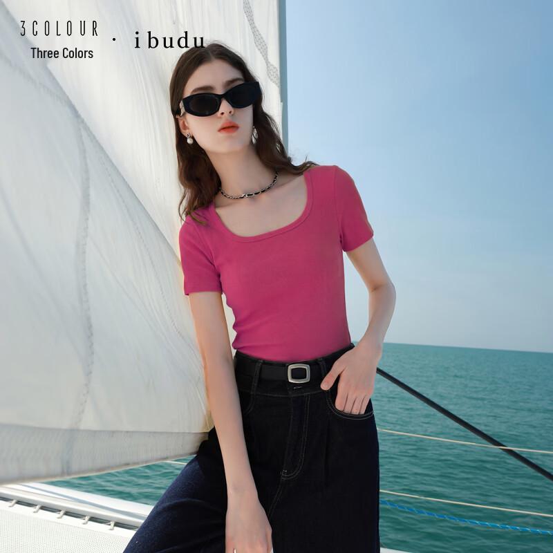Sancai Women s 2026 Summer Slim Round Neck Short Sleeve T-Shirt M