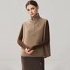 Women's High Neck Cashmere Knit Vest, Half Zip & Sleeveless, Versatile Autumn/Winter Sweater, Cardigan, Shawl Cape.