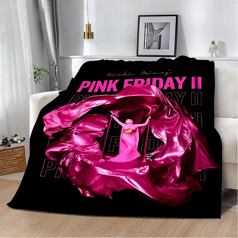 New Nicki Minaj Rapper Pink Friday 2 Printed Blanket Picnic Blankets Warm Blanket Soft and Comfortable Home Travel Birthday Gift