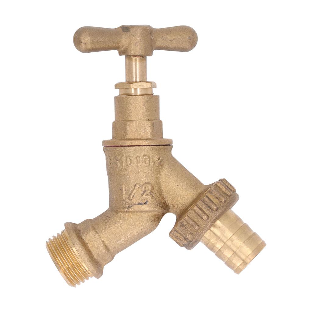 Irrigation Hose Bibb 12in Outlet 34in Inlet Brass Faucet High Strength Wear Resistant Hose Spigot