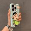 Le Tigre Rond et Rougeaud de Dessin Animé Convient aux Coques de Téléphone Apple 15promax et à l'iPhone16pro avec Texture Litchi