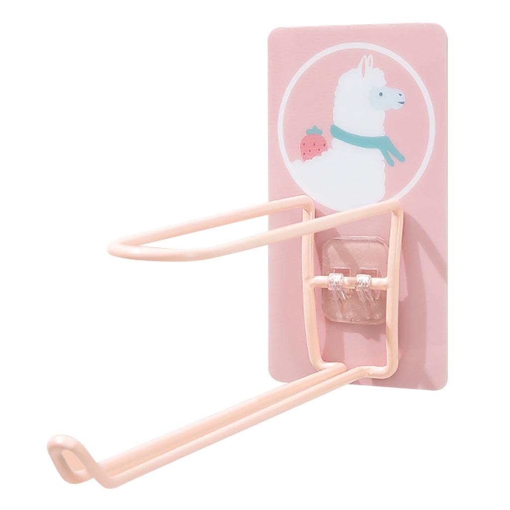 Wall Mounted Coat Rack Cartoon Animal 2 Layer Storage Space Saving Acrylic Adhesive Wrought Iron