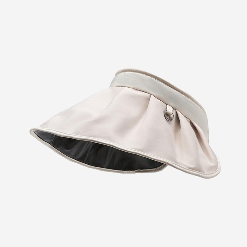 Summer Shell Sunshade Hat Uv Protection Dual Use Hair Hoop Sun Cap For Women Outdoor Beach Foldable Wide Brim Bucket Caps