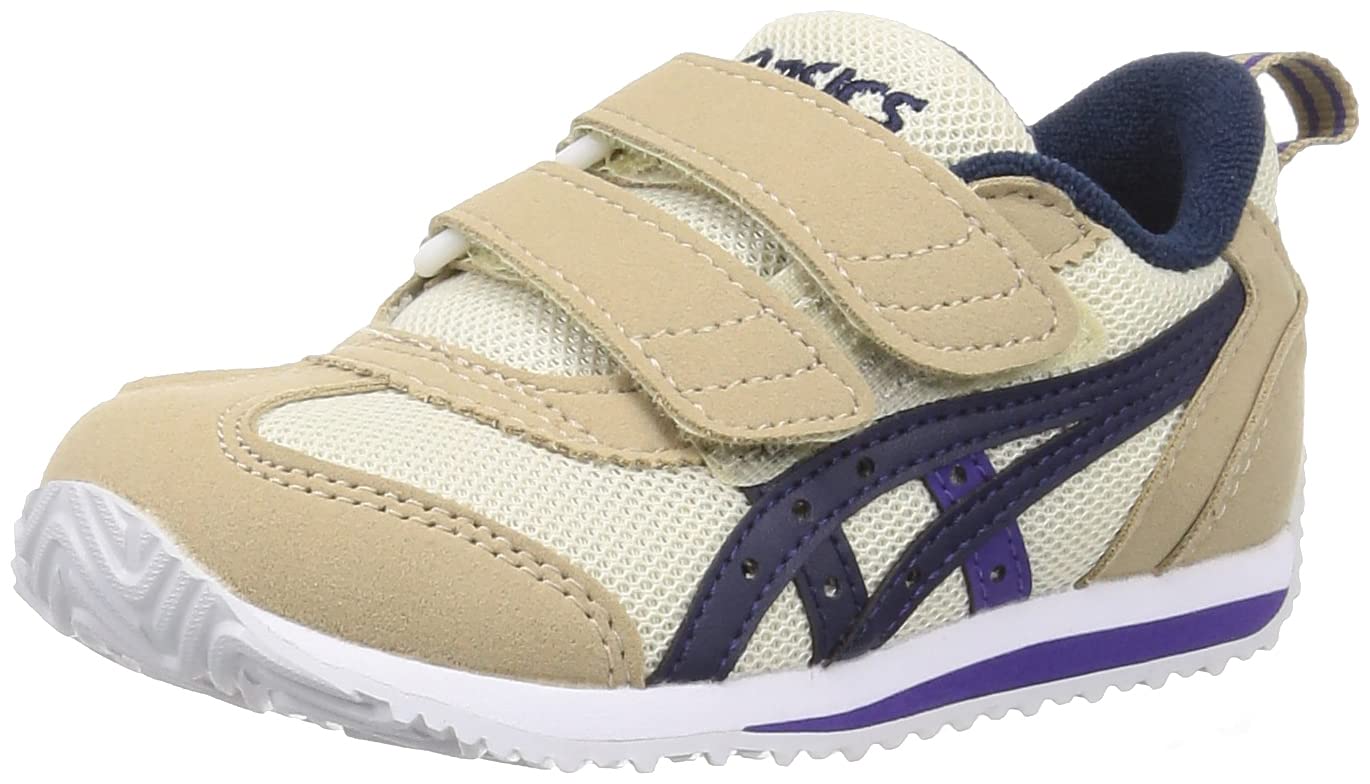 

Sukusuku Basic Series Size cm Kids Low-Cut Two-Strap Shoes, Beige/Navy, 236, 17.0