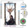 Diamond Painting Girl In Hourglass Bottle Diamond Mosaic Craft Diamond Embroidery Painting