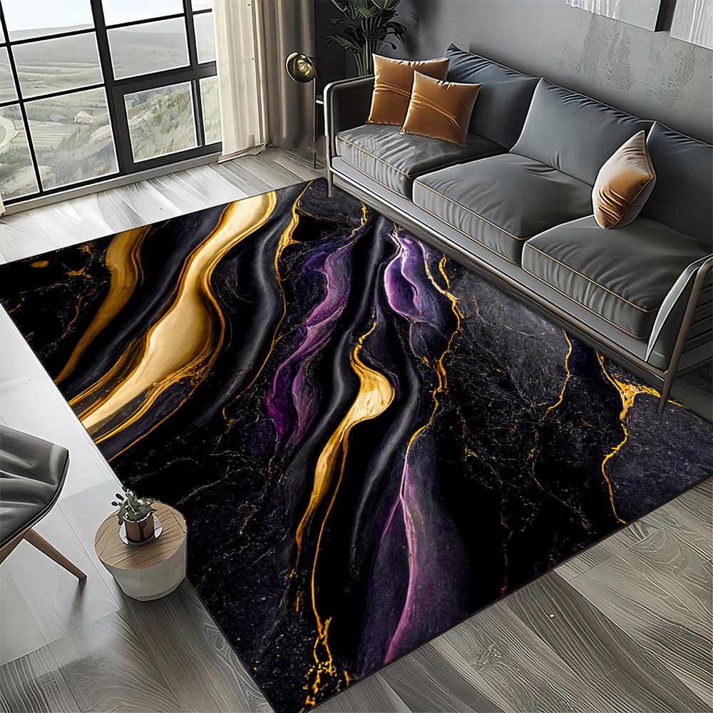 27 Styl Nowa Moda Marmur Czarny Biały Złoty Kamień Dywanik Dywan do Salonu Sypialni Dekoracja Domowa Sofa, Mata Podłogowa Antypoślizgowa