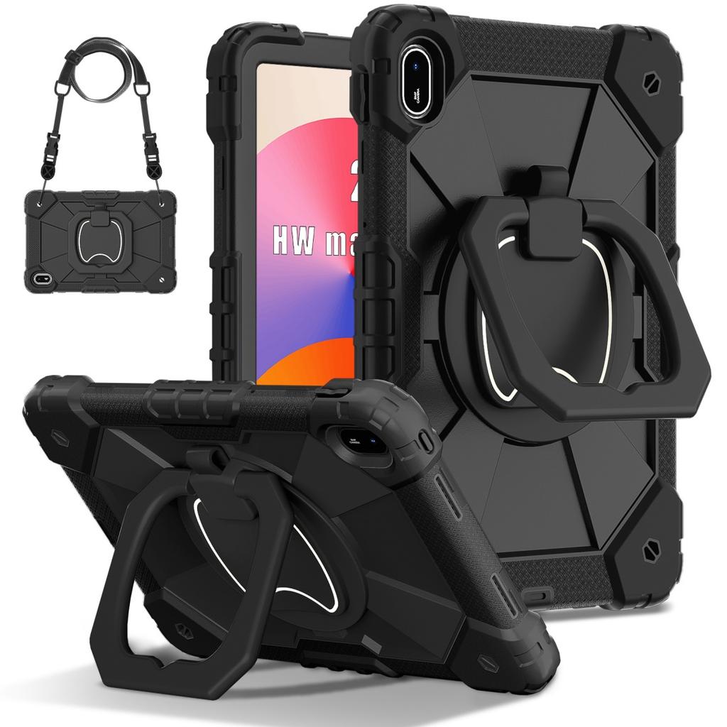 Für Huawei MatePad SE 11.360° Drehbarer Griff Schwerlastschutz Ständer TPU+PC 3in1 Stoßfeste Tablets PC Hülle
