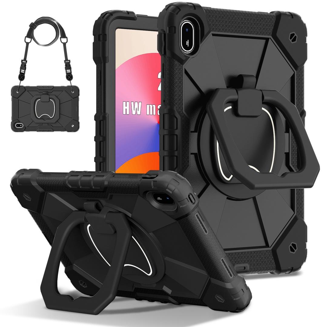 

Для Huawei MatePad SE 11.360° вращающаяся рукоятка прочная защитная подставка TPU+PC 3в1 противоударный противоударный чехол для планшета ПК Huawei MatePad SE 11 чёрный