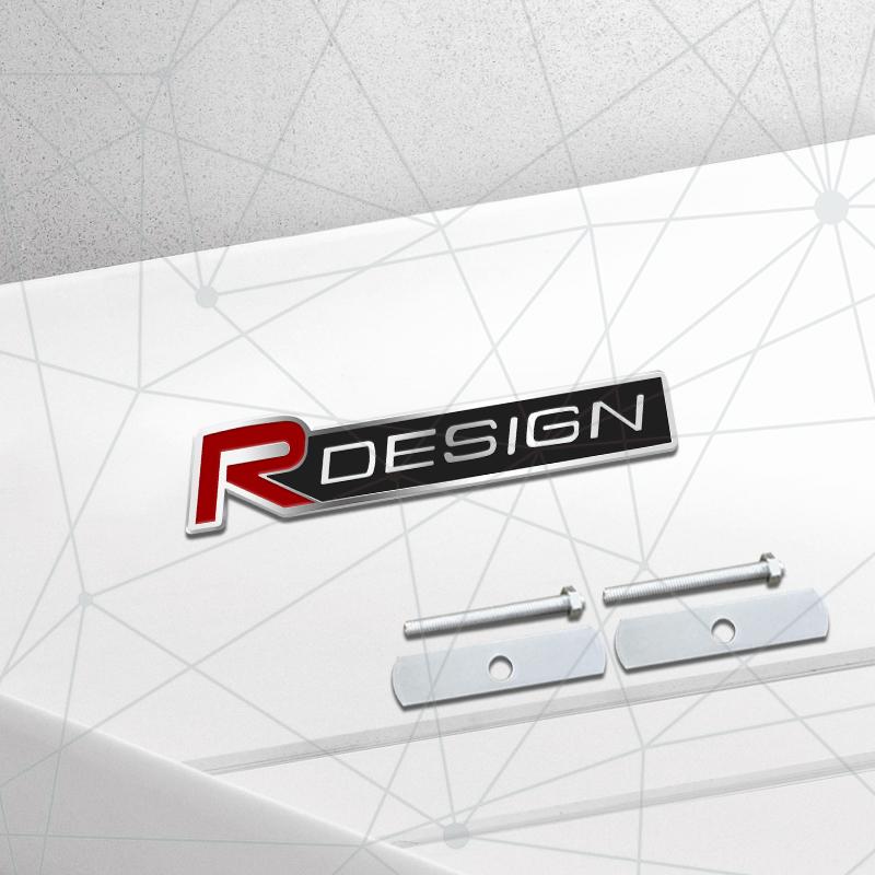 cpbkt6 3D Auto Metal R DESIGN Grille Badge Car Rear Trunk Emblem Sticker Decor For Volvo S60 V60 C30 XC90 XC60 XC40 V50 S90 V90 V70 S40