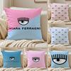 Cool Eyes C-Chiara Cushion Cover Silky Short Plush Sofa Pillow Cover Hidden Zipper Soft Dustproof Case for Home Decor
