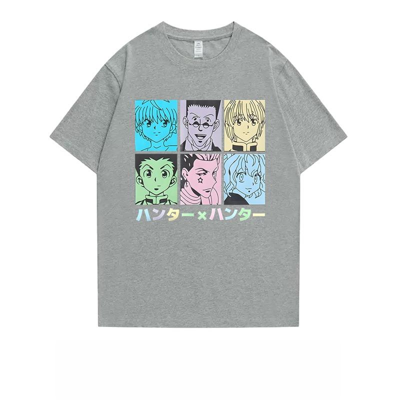 Japanese Anime Fulltime Hunter Couple Printed Tshirt Summer New Unisexs And Unisexs Trendy Large Loose Casual Y2k Short Sleeve