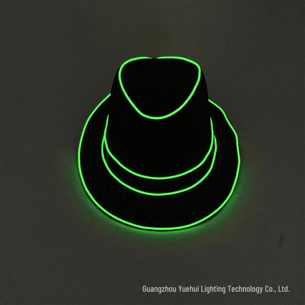 LED Light-Up British Style Jazz Top Hat - Flashing Festival & Masquerade Party Prop