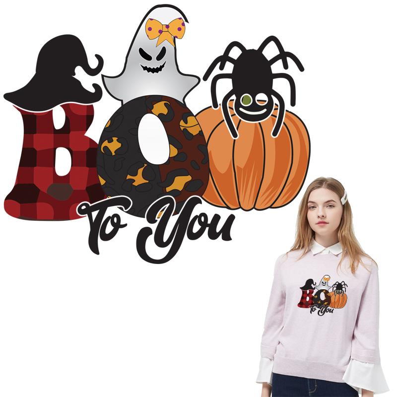 Halloween ghost costume transfer iron, heat-pressed stickers, patches, clothes, T-shirts, sweatshirts with Diy hats