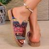 Women's Slippers Summer Outdoor Casual Low Heel Fringe Sandals for Daily Mixed Colors Comfortable Beach Slippers Plus Size 43