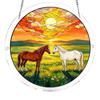 Acrylic Sun Catcher Puzzle Round Hanging Window Decoration with Interlocking Pieces for Home Office and Outdoor Display