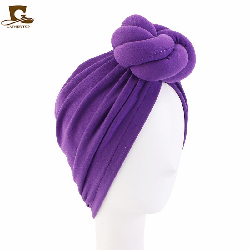 Cotton three-dimensional twist headscarf hat headgear ethnic hat JDTA
