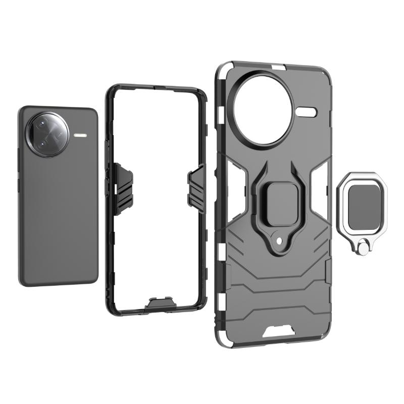 For Xiaomi Redmi K80 Pro K80Pro Back Cover Phone Case Shockproof Armor Anti-Fall Metal Ring Holder Magnetic Protect Funda Coque