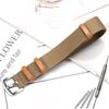 20mm 22mm Fashion Nylon Catch Leather Strap Men Women Canvas Watchband Bracelet Replacement Wrist Watch Accessories