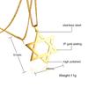 Vnox Trendy Hexagram Pendant Necklace for Man High Quality Stainless Steel Star of David Shape 24" Link Chain Male Jewelry