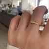 18K Gold-Plated Square Diamond Ring for Women: European & American Fashion, Available in Four Colors, Titanium Steel.