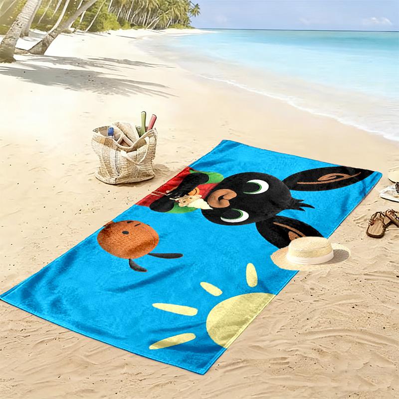 Bing Print Beach Towel, Large Soft Quick Dry Towel for Beach Camping Swimming