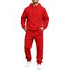Men's Casual Fashion Pullover Hoodie Sweatshirt Set Loose Fit for Sports and Daily Wear