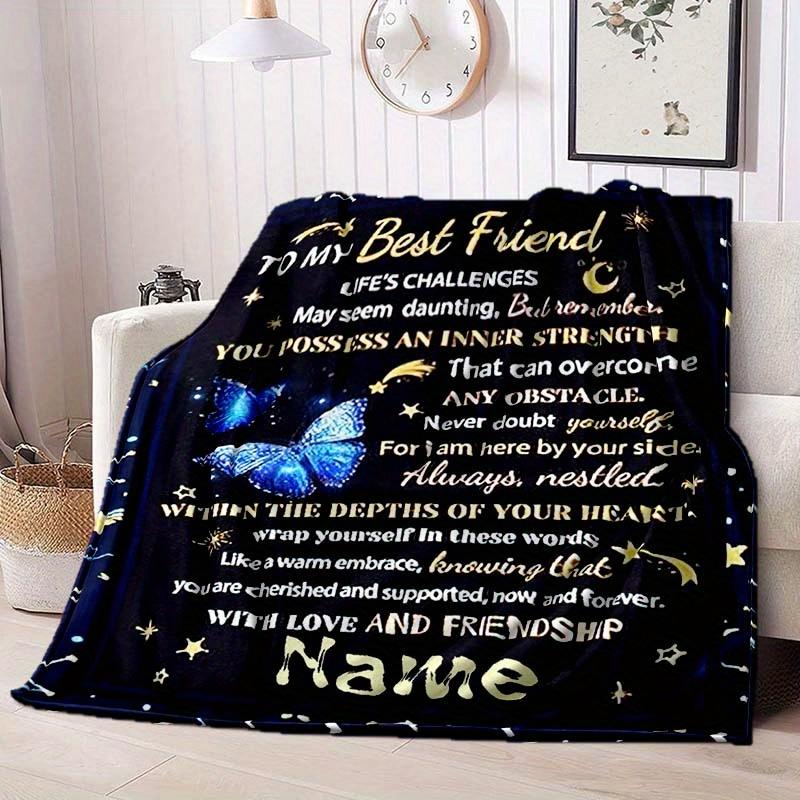 For Good Friends Customize Your Name Blanket Warm Comfortable And Soft Blankets Are Suitable For Home Lunch Break Blanket Office Sofa Sofa Gift To