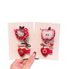 Children's Cartoon Hair Clip Set: Cute Bow and Red Decorative Clips for New Year