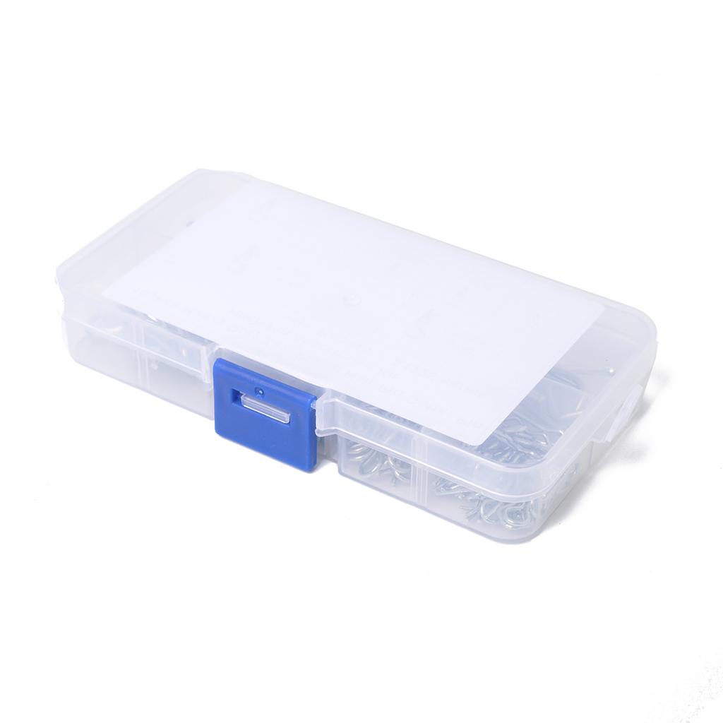 A1226 100 Stück Kohlenstoffstahl R-Typ Anhängebolzen Traktor-Klammer Splint Sortiment